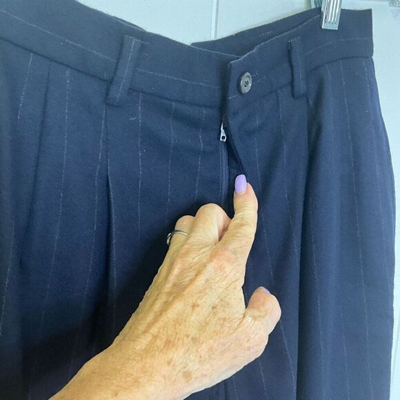 Vintage Ralph Ralph Lauren Women's 10 Cashmere Wool Blend Pants Trousers Blue - Picture 5 of 12